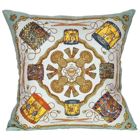 Vintage Hermès Silk Scarf Pillows Made from Rare Hermès 